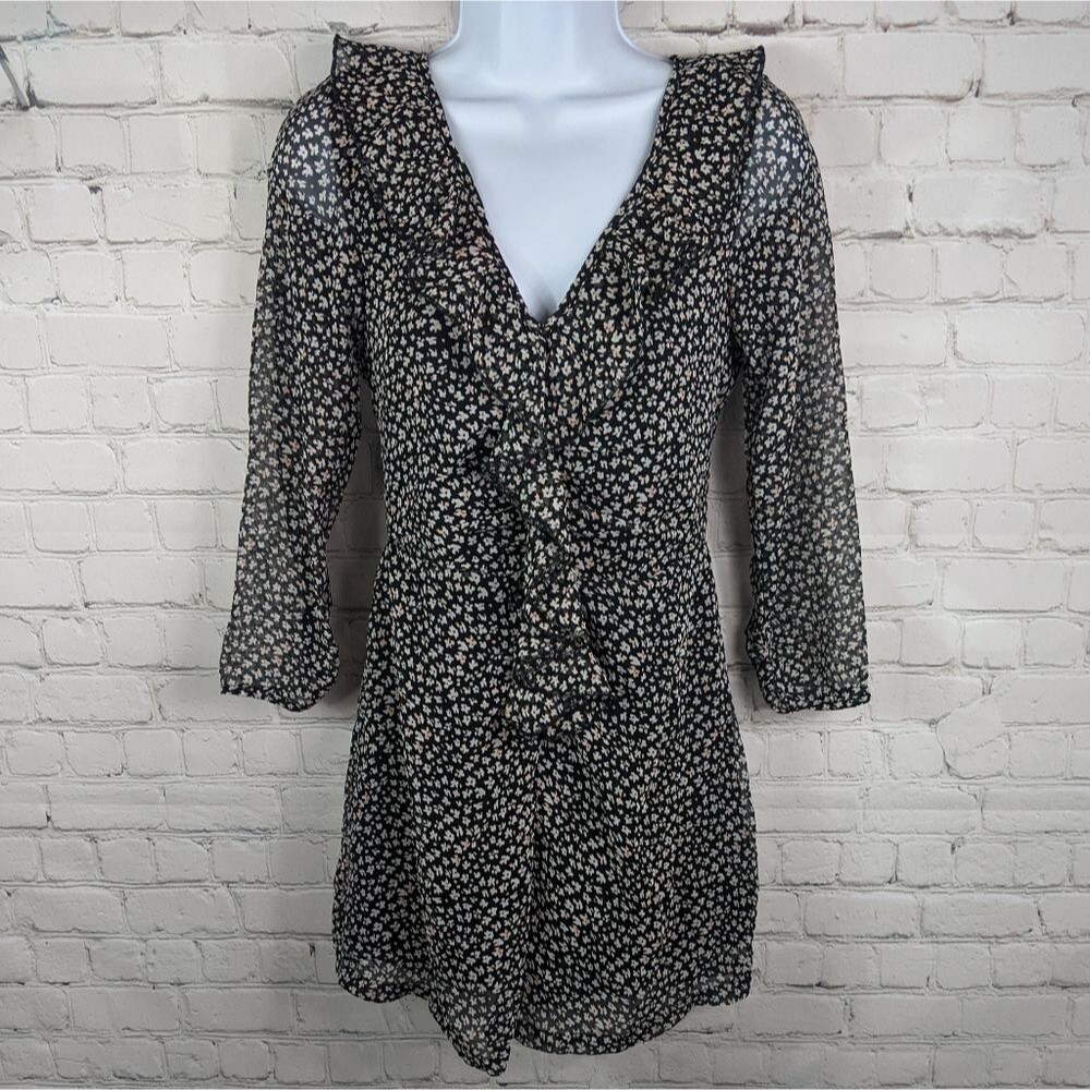 NWOT Zara Floral Ditsy Print Ruffle Jumper